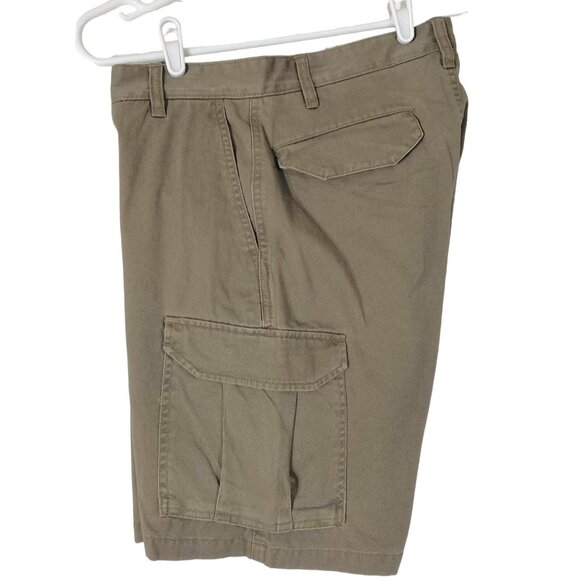Narragansett Traders Men's Cargo Shorts Size 30 Flat Front Brown Cotton - Picture 2 of 10